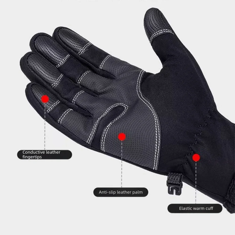 Neue winddichte Reithandschuhe, wasserdicht, rutschfest, warme Handschuhe, Touchscreen, verdickte Fäustlinge für den Winter