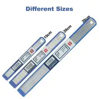 Deli Stainless Steel Ruler 15/20/30cm Metal Straight Ruler for Home School Precision Measuring Drawing Tool Supplies 1/2/5pcs 6