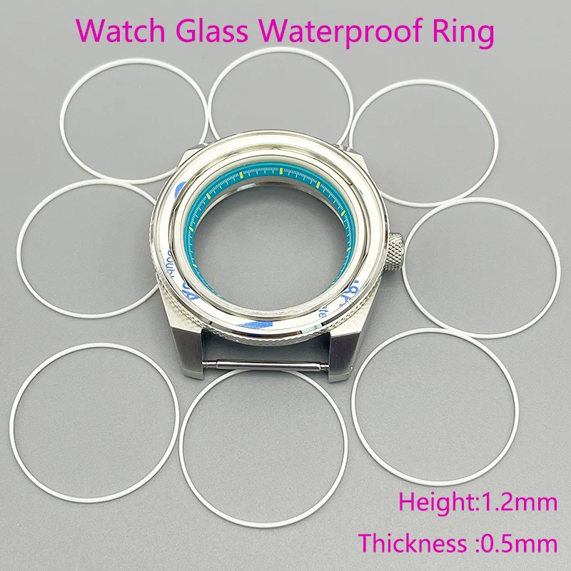 

2/5/10Pcs Dia 25mm-40mm Waterproof O-Ring High 1.2MM Thick 0.5MM Watch Glass O-Ring Watch Case Waterproof Gasket Ring Parts