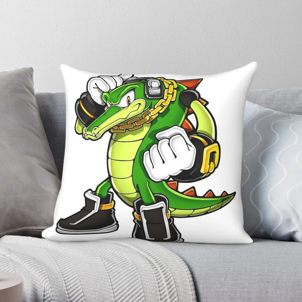 Vector The Crocodile Square Pillowcase Polyester Linen Velvet Pattern Zip Decor Throw Pillow Case Room Cushion Cover 18