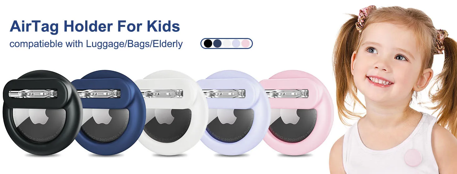 Eayburst Airtag-Halter für Kinder mit Sicherheitsnadeln, AirTag-GPS-Tracker-Hülle für ältere Kinder, versteckte Kleidung, Schuh-Rucksack – Detail 1