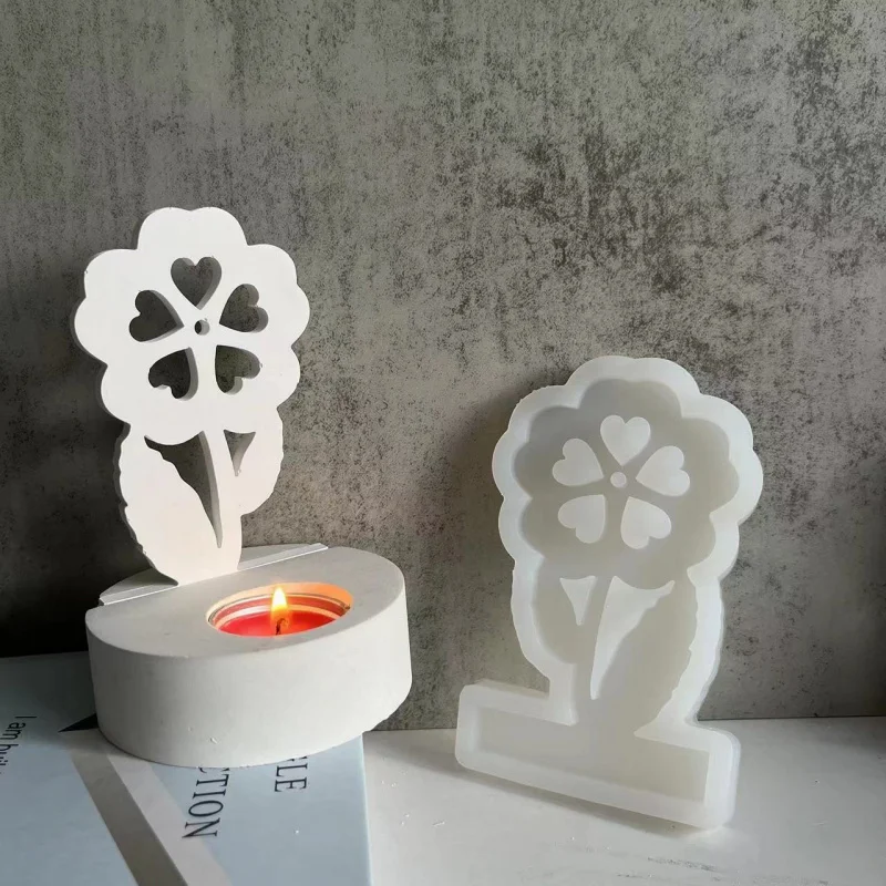 Love Bouquet Flower Decoration Mold Hollow Flower Silicone Mold Flower Plug-in Candlestick Mold