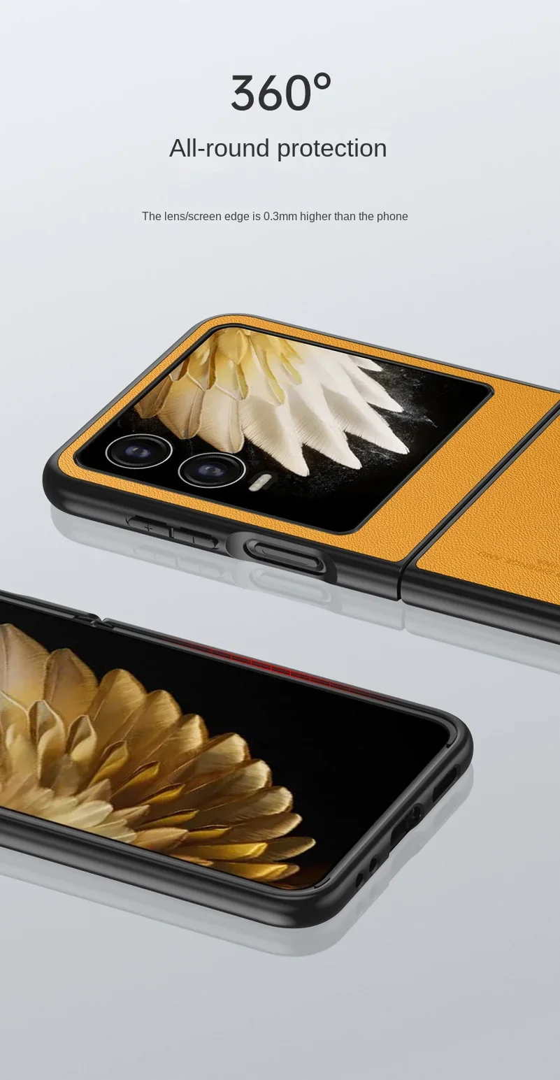 حافظة جلدية عادية لهاتف Tecno Phantom V Flip2 tecno V flip 2 غطاء هاتف نحيف صلب فاخر Fundas #6