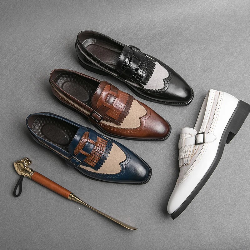 

Men's Casual Fashion Leather Shoes, Leather Fashion Low-Top Fashion Shoes, Men's Formal Business Dress Leather Shoes 38-46