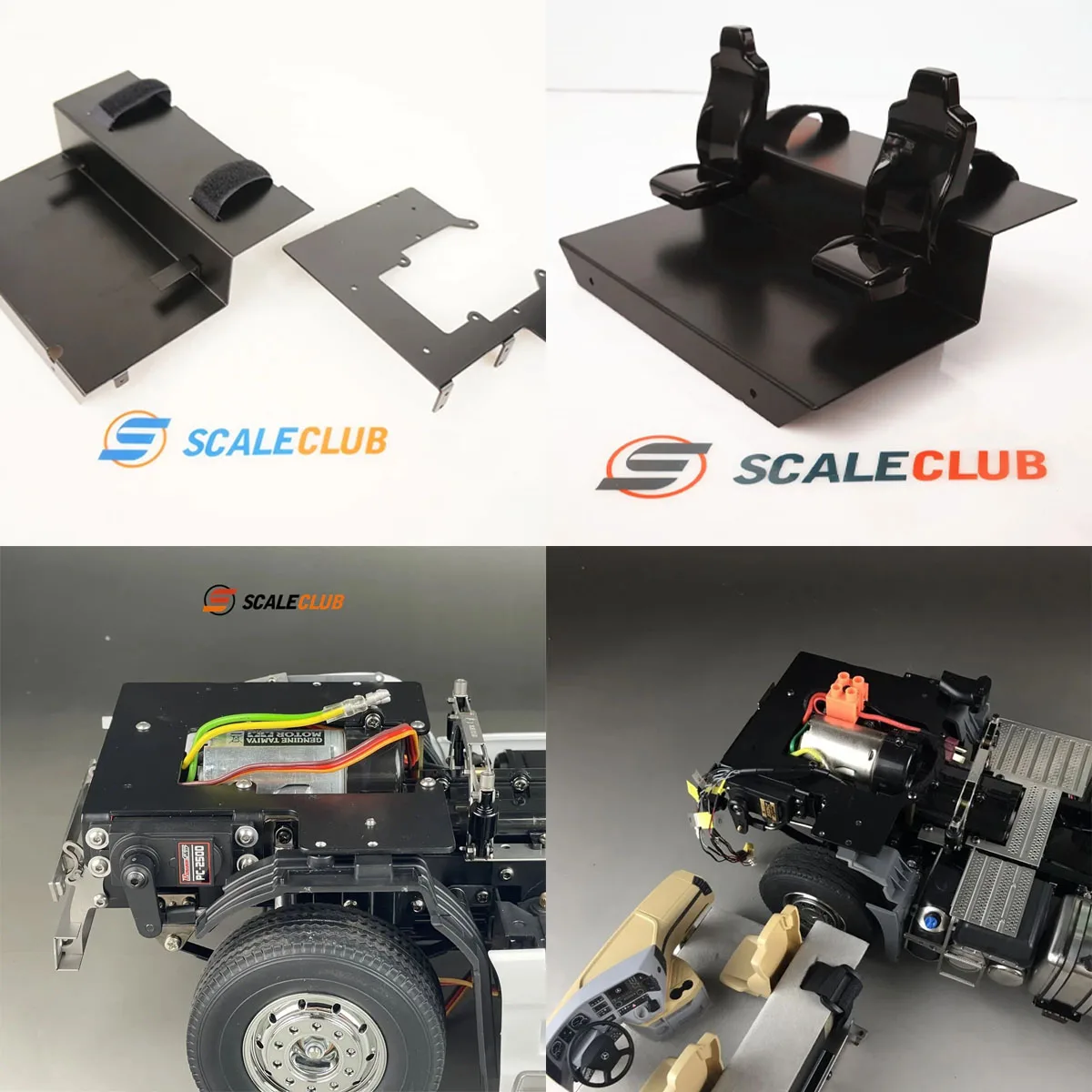 

SCALECLUB RC 1/14 грузовик-кабина, аккумуляторная проводка, передний сервопривод для Tamiya 1/14 TGX FH16 R620 770S Actros, запчасти, аксессуары