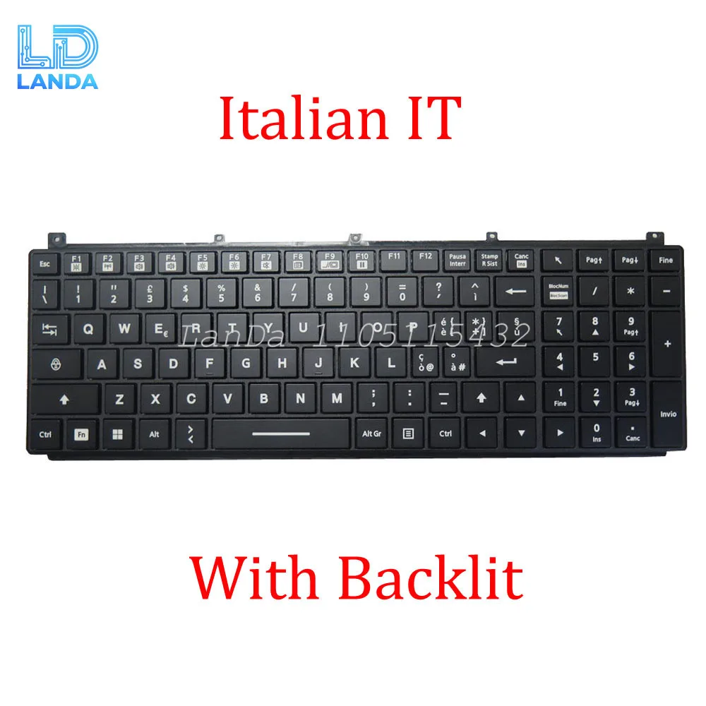 

Ноутбук с подсветкой клавиатуры для Getac NK5103-03305T-10 итальянский IT черный с рамкой новый