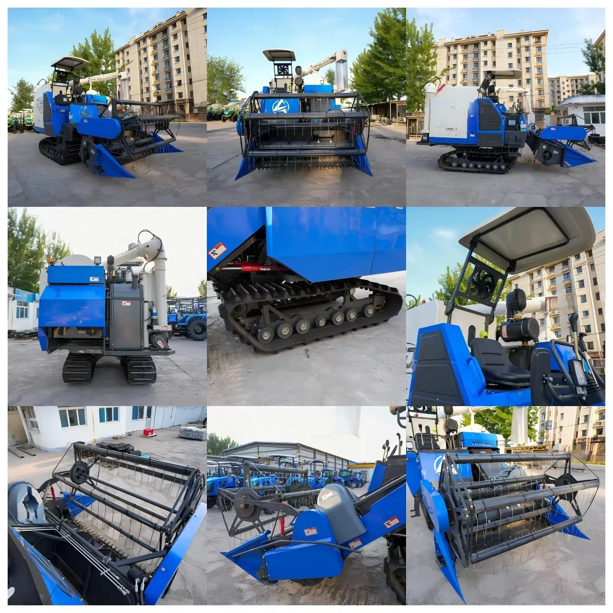 Combine Harvester Agricultural Machinery Rice Paddy Wheat Grain Harvest Machine Farm Equipment Self Propelled Customized view 5