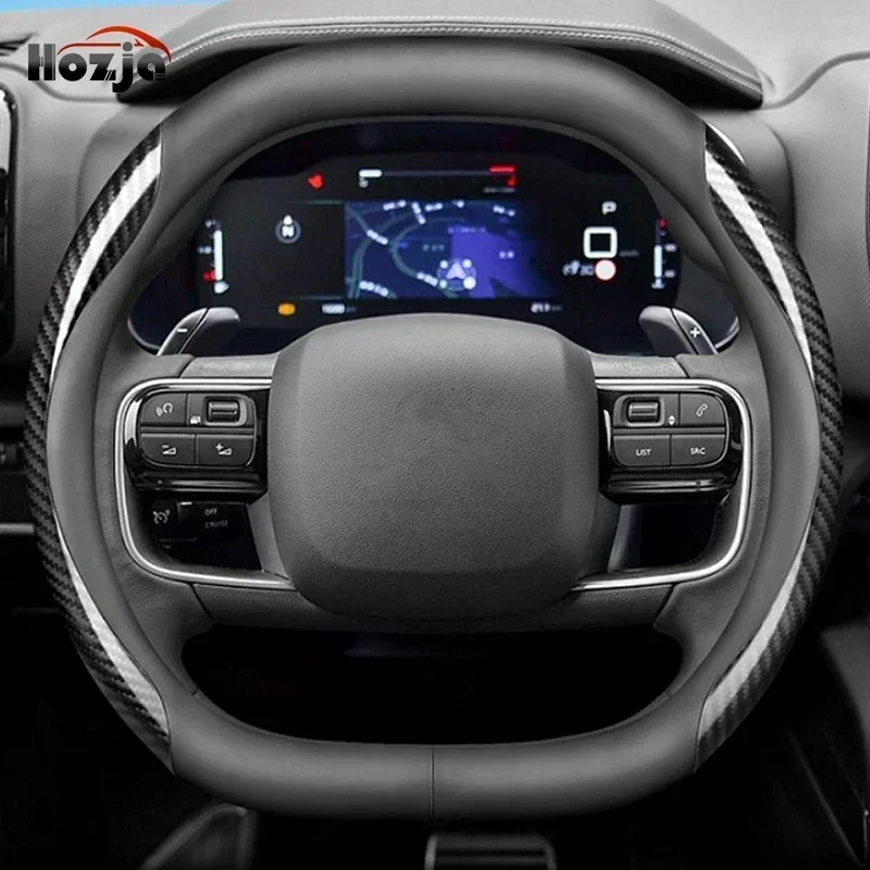 Leather Car Steering Wheel Cover for MG ZS Hybrid 2025 Non-slip Car-styling Auto Accessories