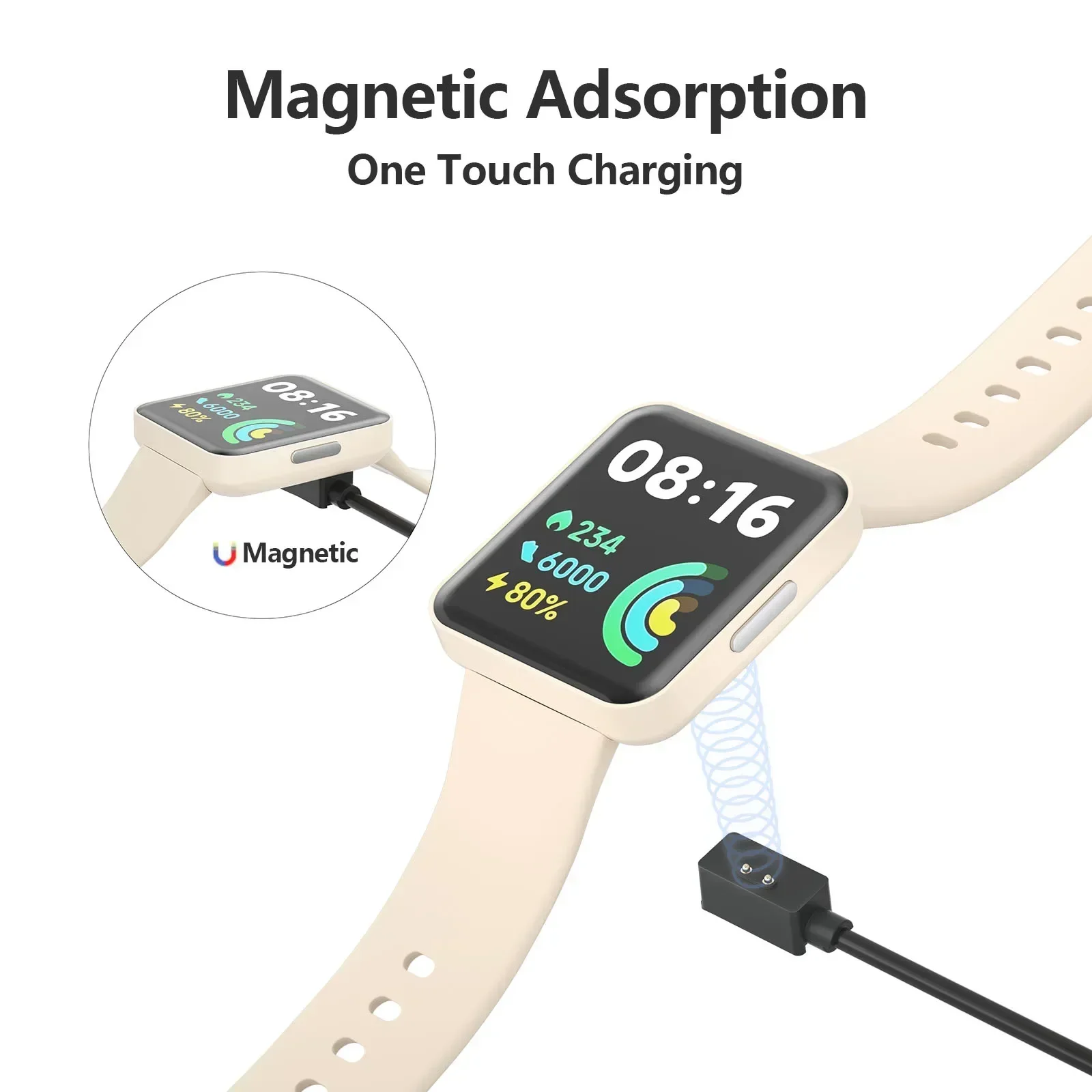 Magnetic Charging Cable For Xiaomi Mi Band 10 9 8 Pro Smart Redmi Watch 6 5 4 3 Lite Active Fast Charger Wire Power Dock