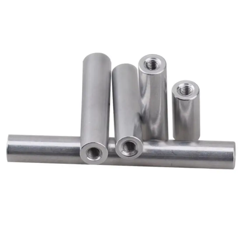 10pcs Aluminum M3 M4 All Thread Sleeve Rod Bar Stud Round Connector Tube Long Nuts 4mm-100mm Round Spacer Standoff Rods