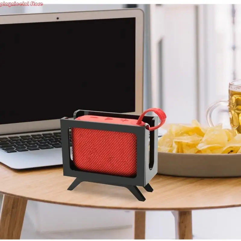 e8baデスクトップスタンドスピーカーホルダーGo 4/go 3スピーカーアクリル卓上スタンドスピーカーマウントアンチスリップベースディスプレイシェルフ