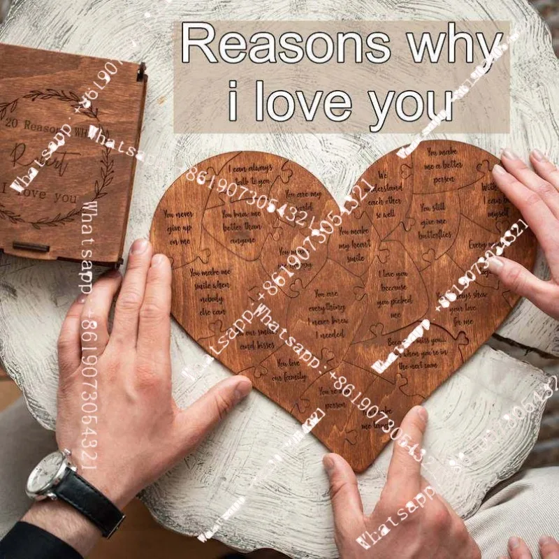Festival love puzzle anniversary gift wooden 20 reasons to love you puzzle adult gift