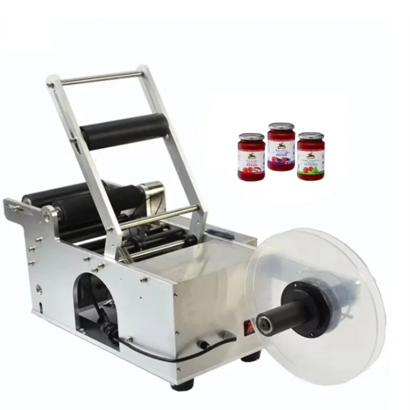 Manual Round Bottle Labeler Pet Bottle Labeling Machine with Date Printer