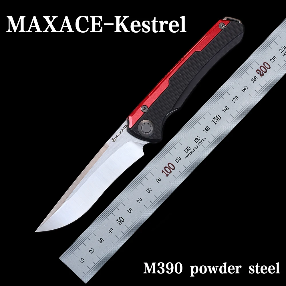 

Maxace Knife M390 Steel Folding Knife G10+Aluminum Alloy Handle edc Outdoor Survival Gadgets Tools Self Defense Knife