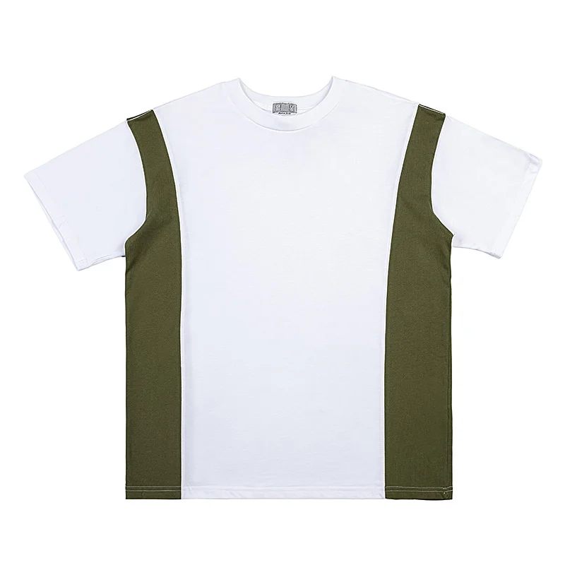 

New C.E T Shirts Simplicity Splicing Color Blocking O-Neck Short Sleeve Men Woman 1:1 Best Quality Casual Tops Tee