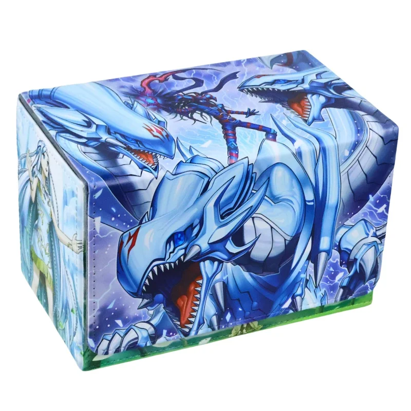 Yu-Gi-Oh! Dragon Master Magia Card Box Maiden Eyes Blue Diy Portable Collection Card Storage Box Anime Peripheral Collection