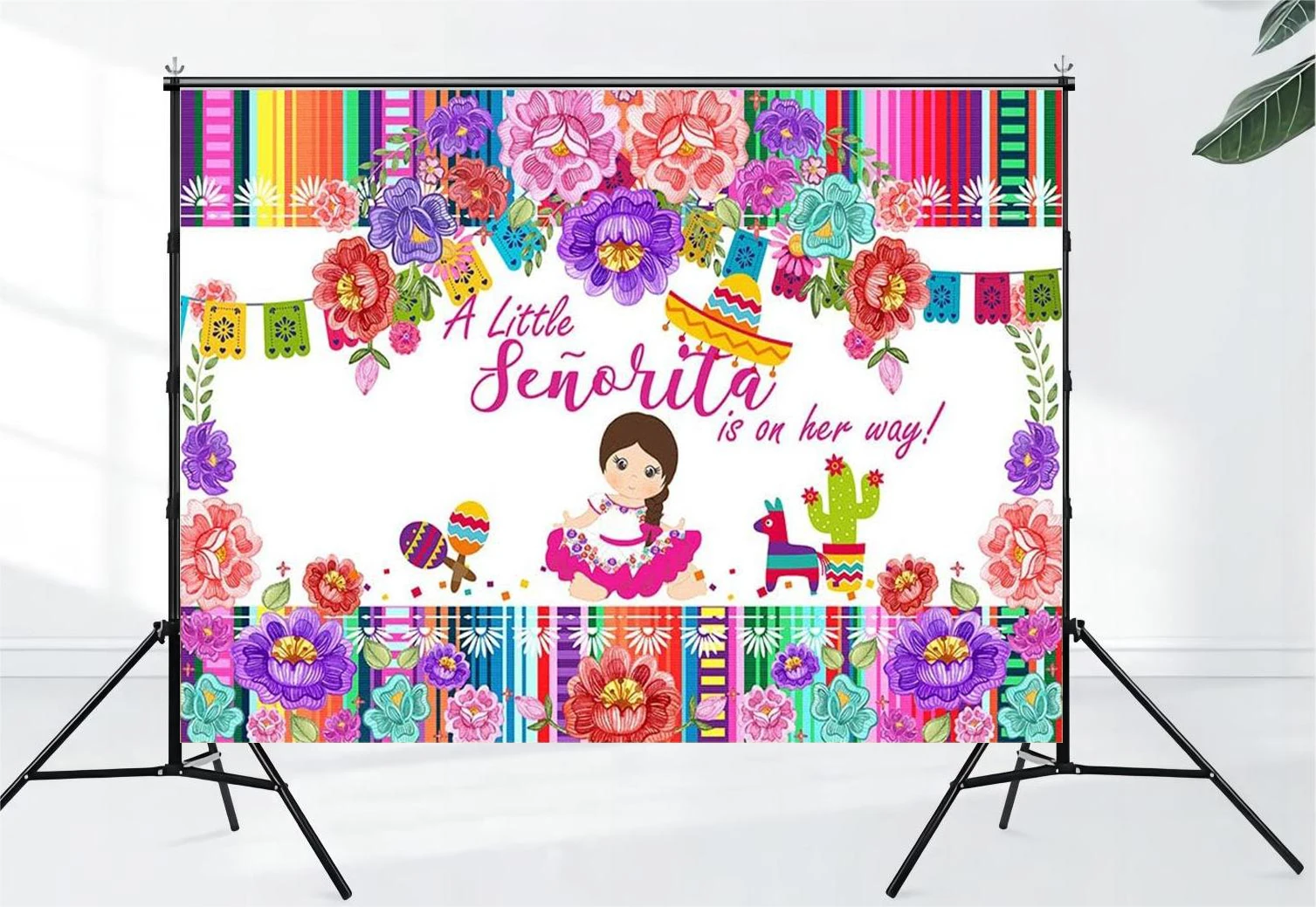 Carnival Flower Girl Baby Shower Background Mexican Little Se ñ orita Baby Shower Color Flower Photography Background