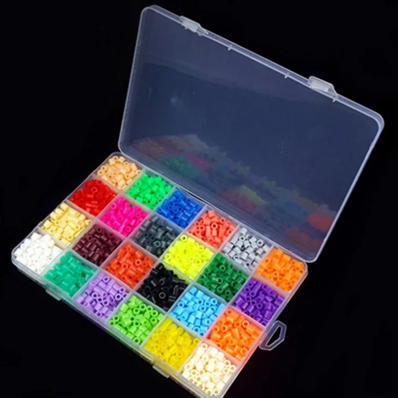 24 Colors 5mm Hama Beads Toy Fuse Bead for Kids DIY Handmaking 3D Toys