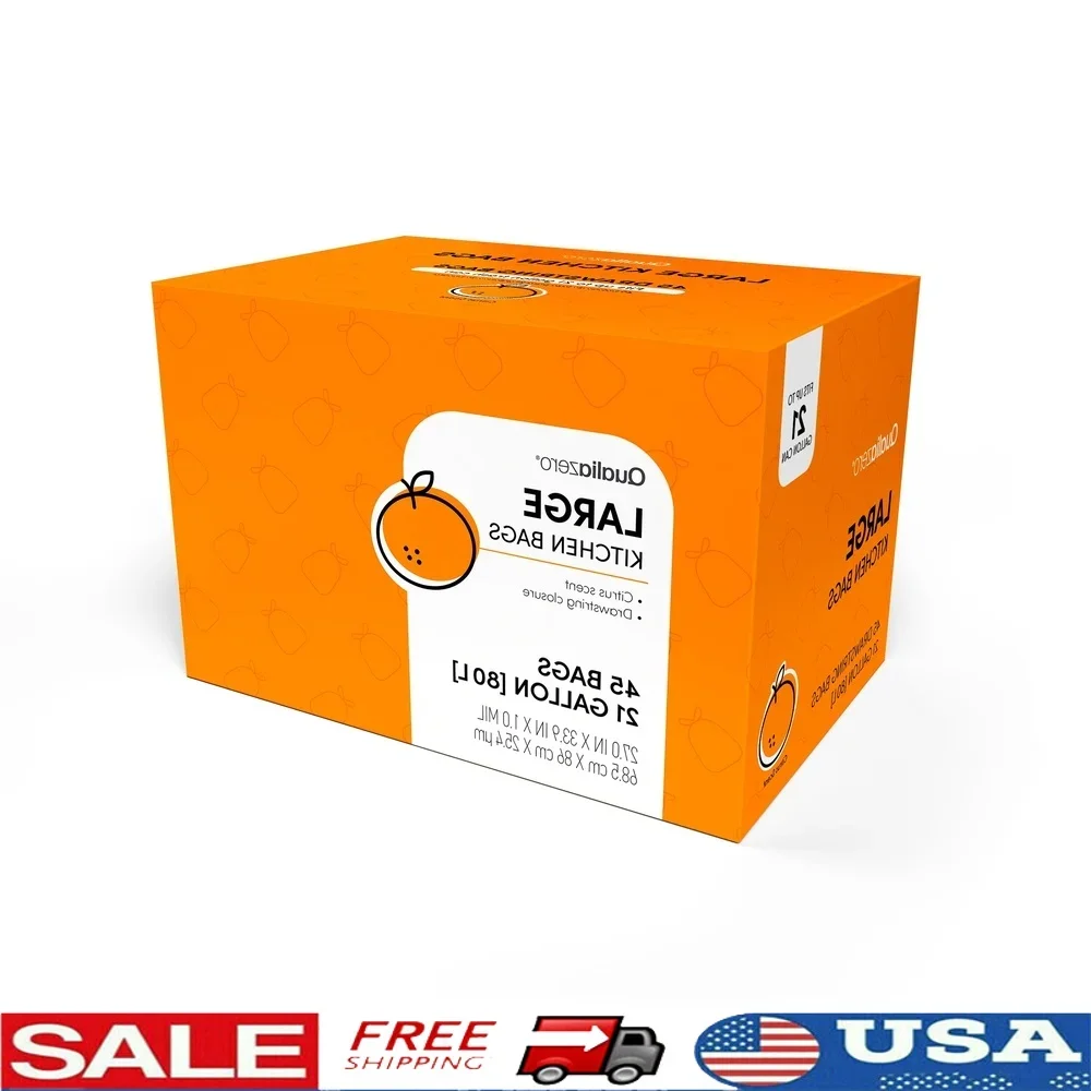 

Qualiazero 21 Gallon Drawstring Trash Bag 45 Bags Citrus Scent