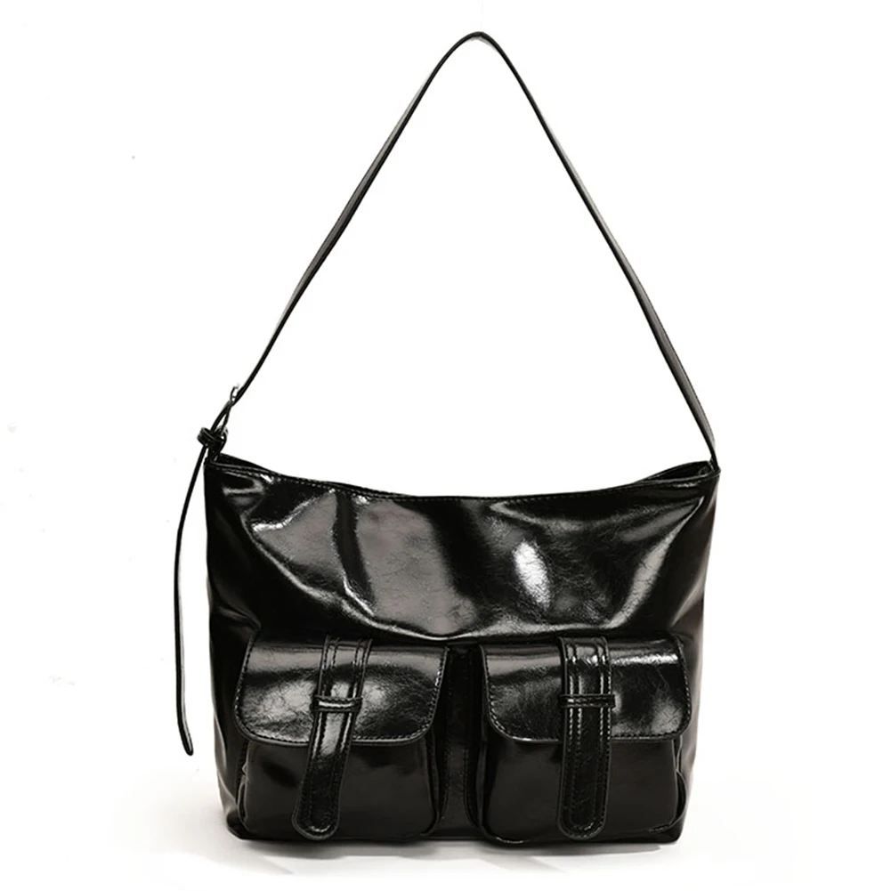 

Women PU Leather Shoulder Bag with Multi-Pockets Crossbody Bag Adjustable Strap Underarm Bag Tote Hobo Bag for Work Travel