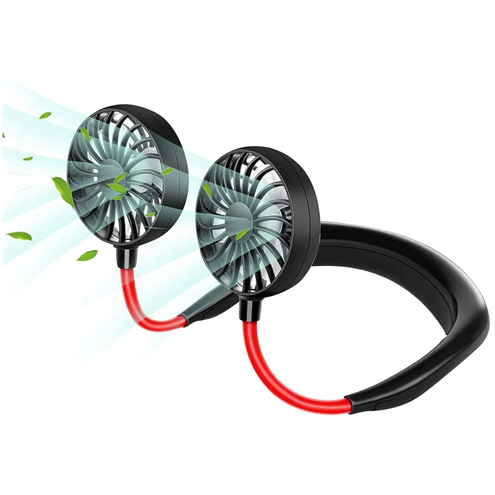 

Neck Fan, Headphone Design Hand Free Wearable Personal Fan, USB Rechargeable for Home Office Outdoor Travel