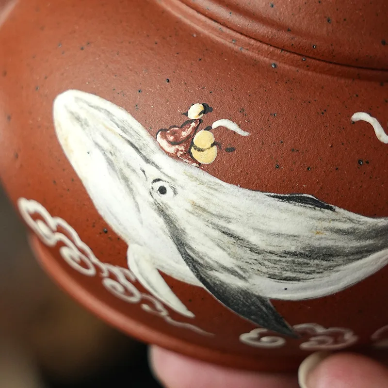 Ruda surowa, fioletowy kubek z piasku, ręcznie robiony obraz z błota, czajnik kung fu, ekskluzywny