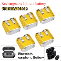 10-50pcs 501010 Battery 501012 3.7V 35mAh Lipo Lithium Rechargeable Batteries for Bluetooth Headset LED Lights Beauty Equipment