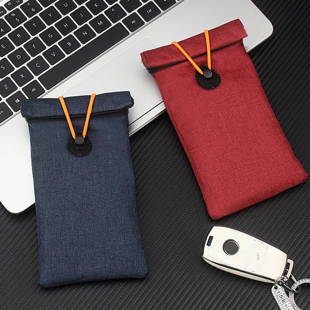 Canva Faraday Bag RFID Mobile Phone Signal Shielding Bag Car Shielding Key Cover For Signal Blocking Anti-leakage RF Information