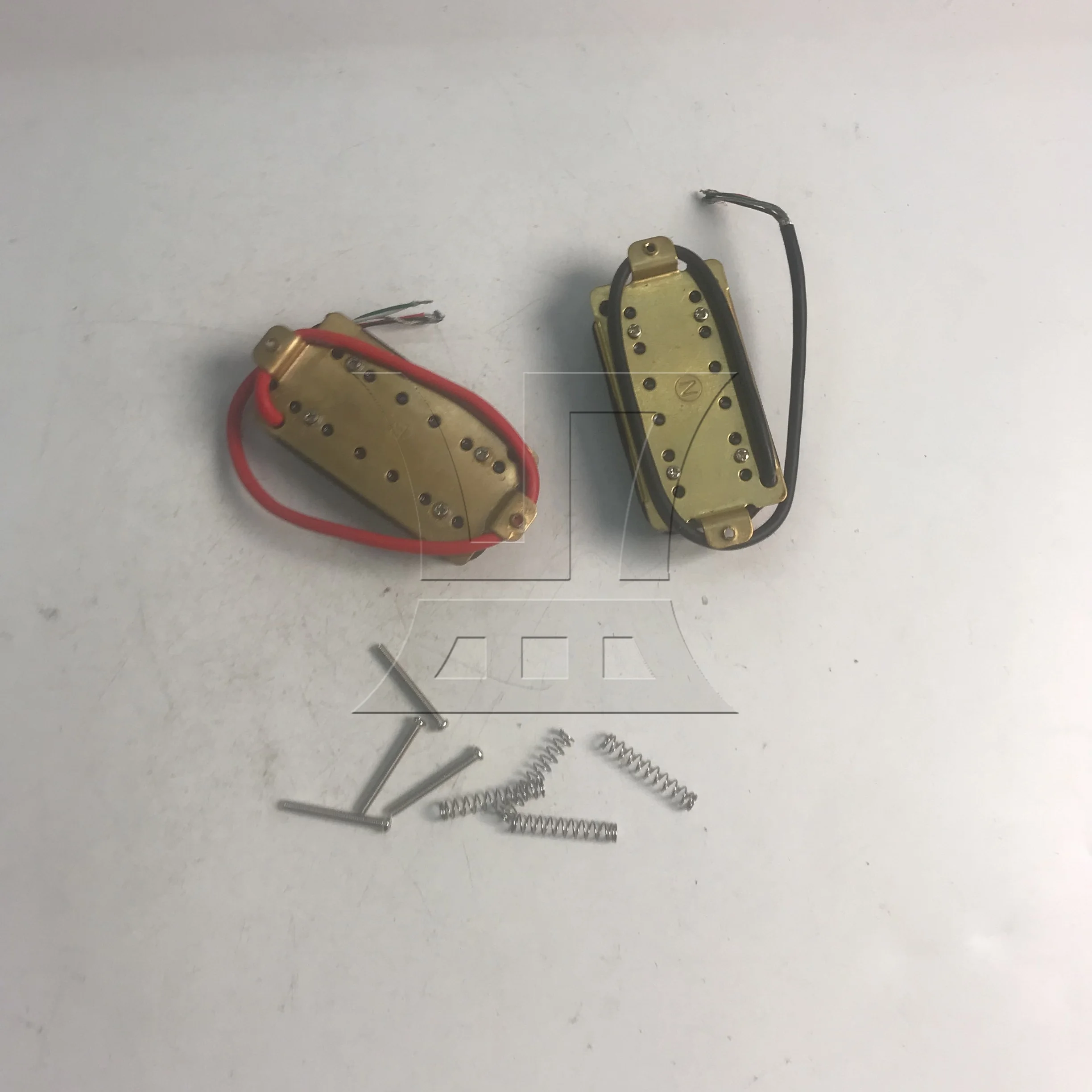 Yibuy Red and Black Double Coil Ceramic Magnets Electric Guitar Humbucker Bridge Neck Pickup Set