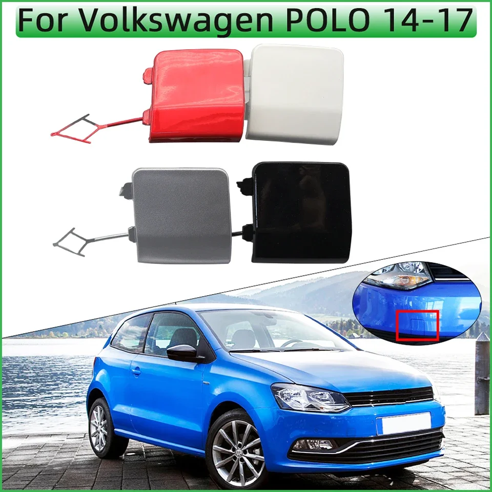 

Front Bumper Tow Hook Trailer Eye Cover Lid For Volkswagen Polo Hatchback 2014 2015 2016 2017 Towing Hook Hauling Cap Garnish