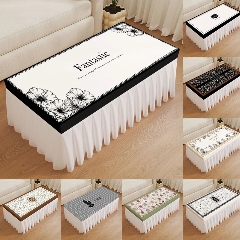 

PVC Waterproof Oilproof Tablecloth Rectangular Print Washable Full Coverage for Kitchen Dining Coffee Table Banquet Wedding 식탁보