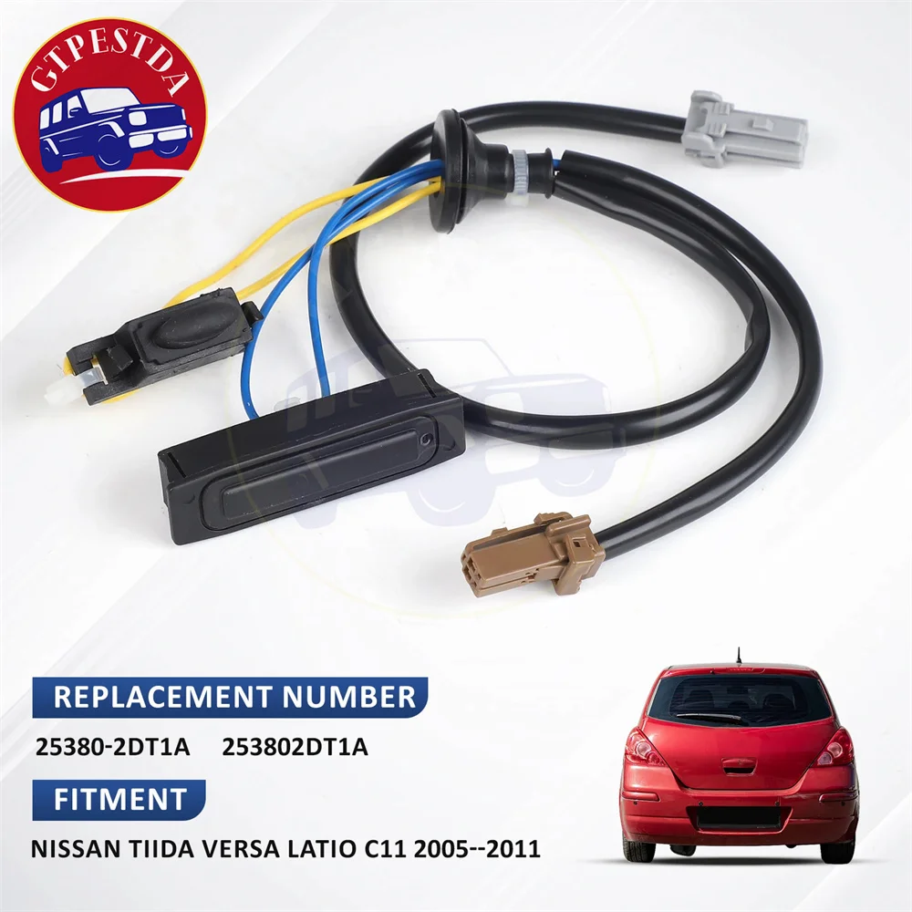 

25380-2DT1A ABS Trunk Release Button Opener Lid Tailgate Switch for Nissan Sentra Tiida C11 Latio Versa 2005-2010 253802DT1A