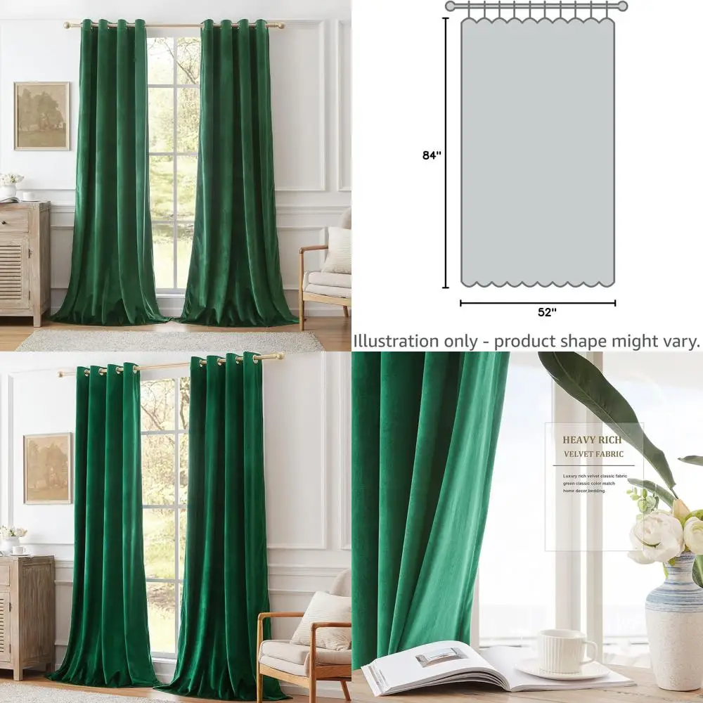 

84 бархатные плотные шторы для гостиной — изолированные термоприводы, набор из 2 шт.