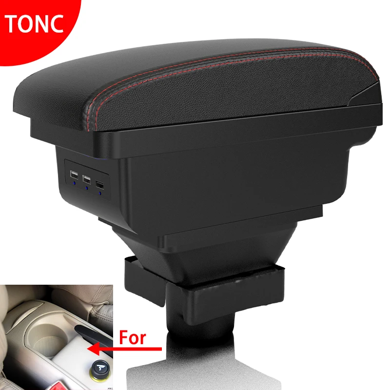 Armrest Box For Citroen C4 Hatchback 2004-2010 PU Leather Central Store Content box with USB Auto Accessories