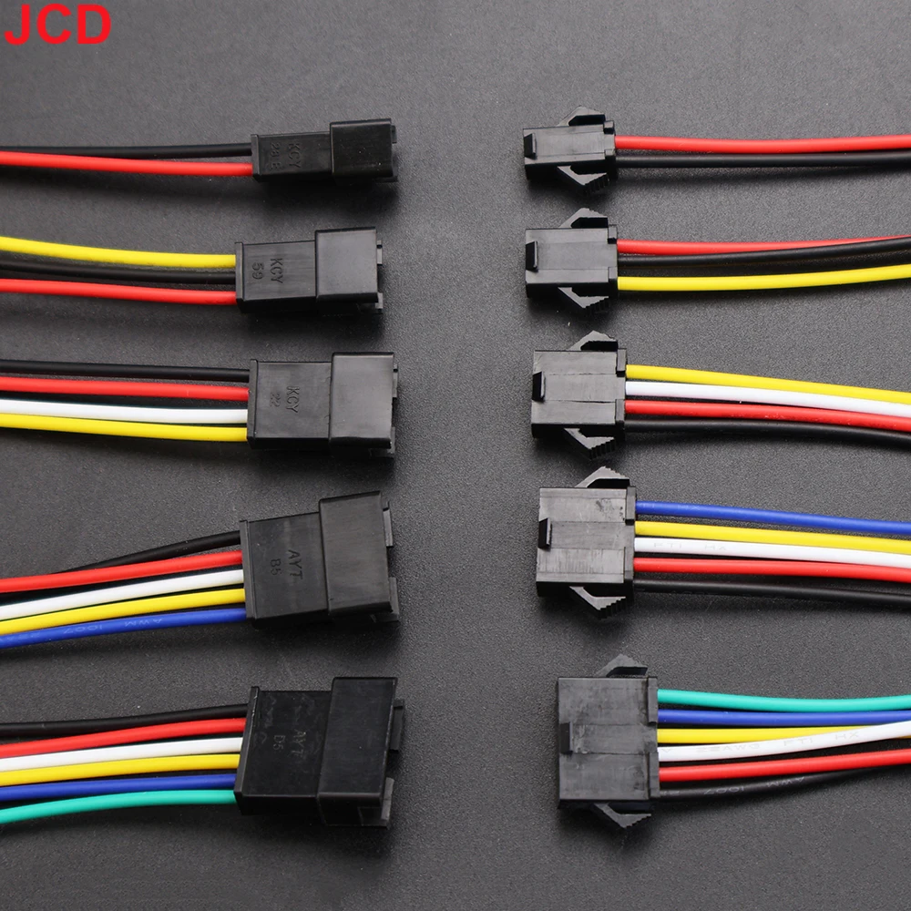 2 3 4 5 6 Pin LED Streifen JST SM Stecker männlich oder weiblich Adapter Stecker JST Stecker Terminal mit 15 cm 22AWG Draht für Lichtleiste – Detail 3