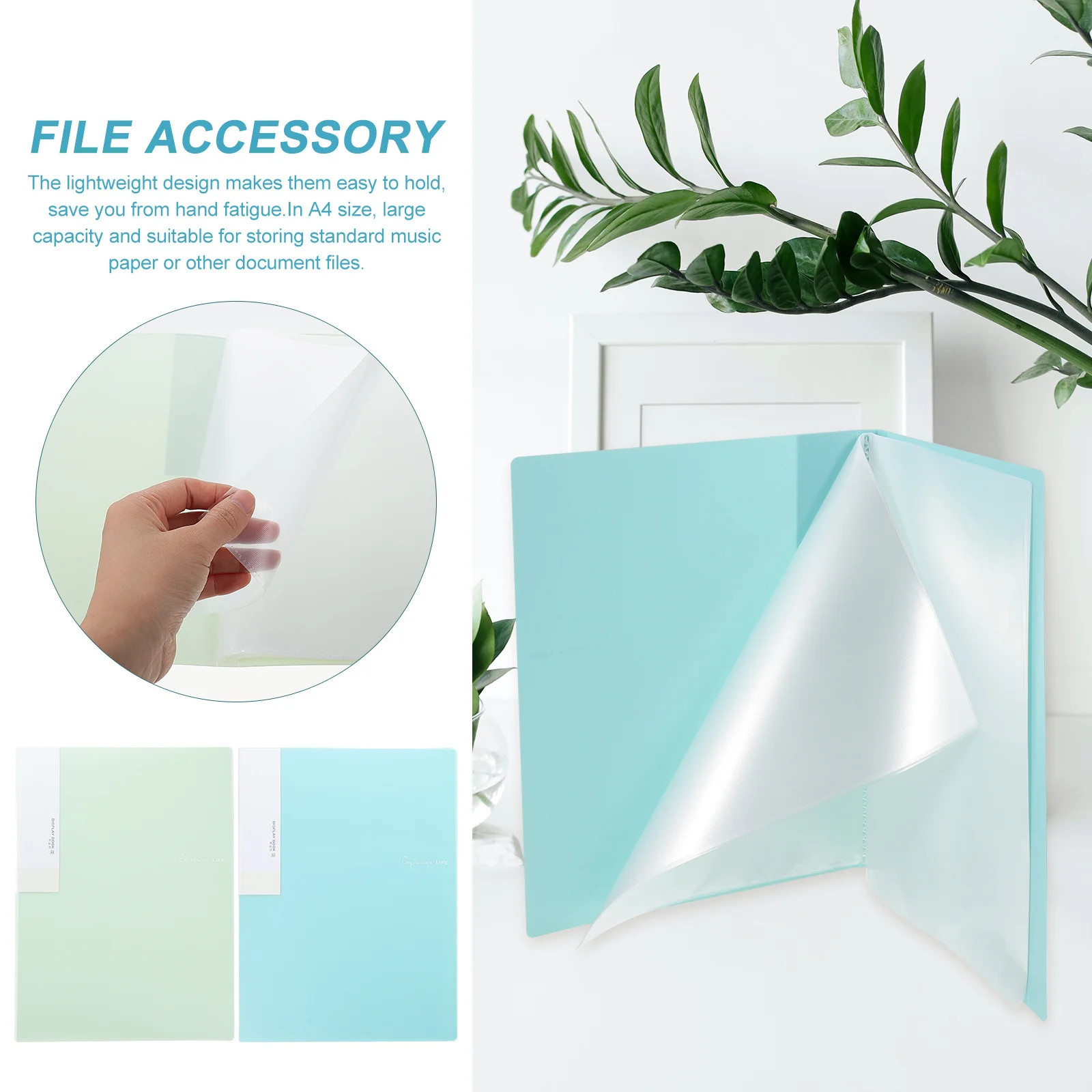 

2Pcs Heavy Duty Music Folder Multi-Function File Organizer with Piano for Papers Sheets Binders Office School Student