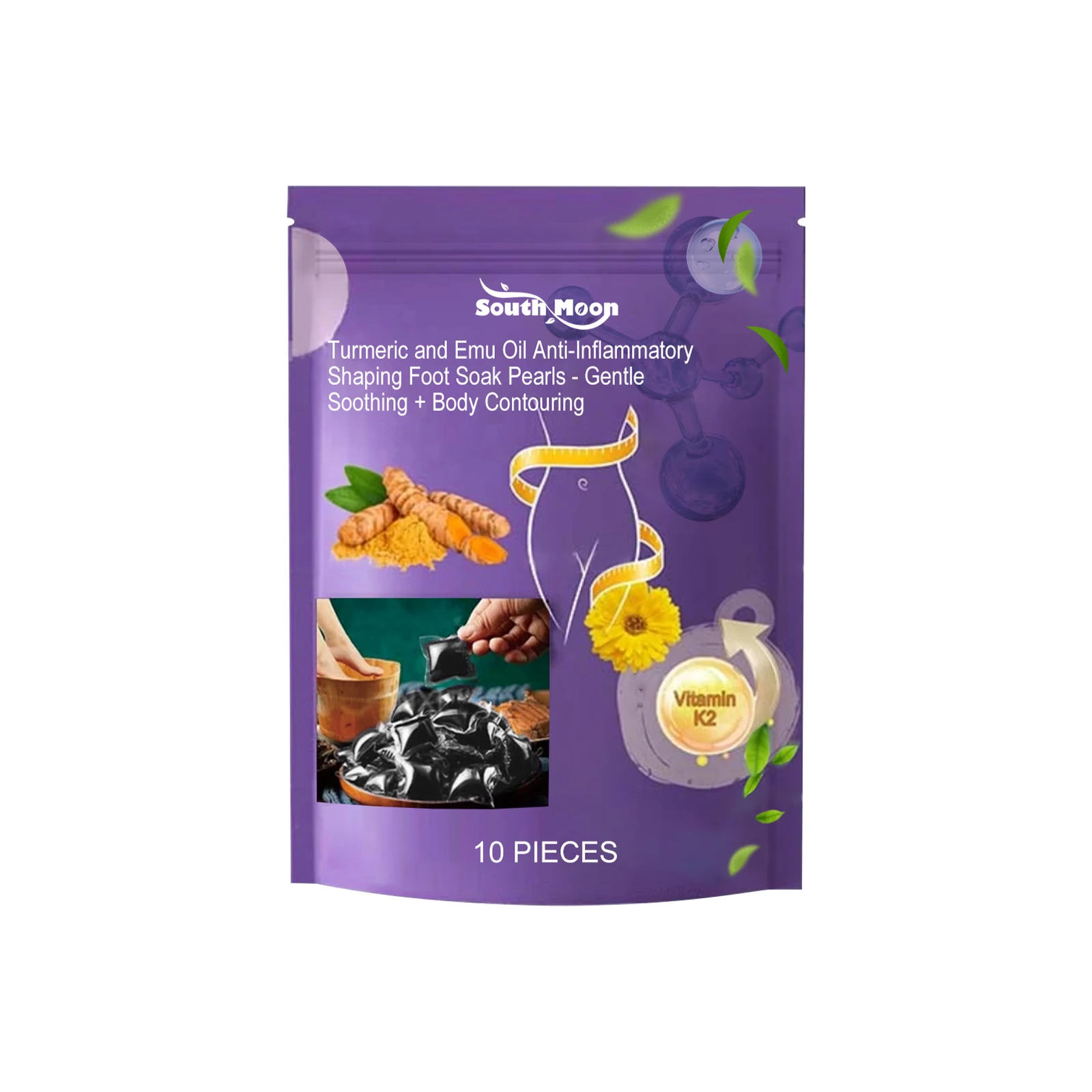 Body Detox Foot Bath Promote Lymphatic Drainage Improve Joint Discomfort Reduce Leg Pain Swelling Fat Burning Foot Soak Gel Bead - view 2