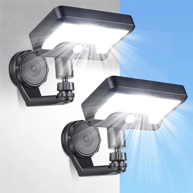 Magnetic& Adhesive Mount Solar Motion Sensor Light(2PCS), 2-In-1 Design, 3 Modes, IP65 Waterproof, Adjustable Angle