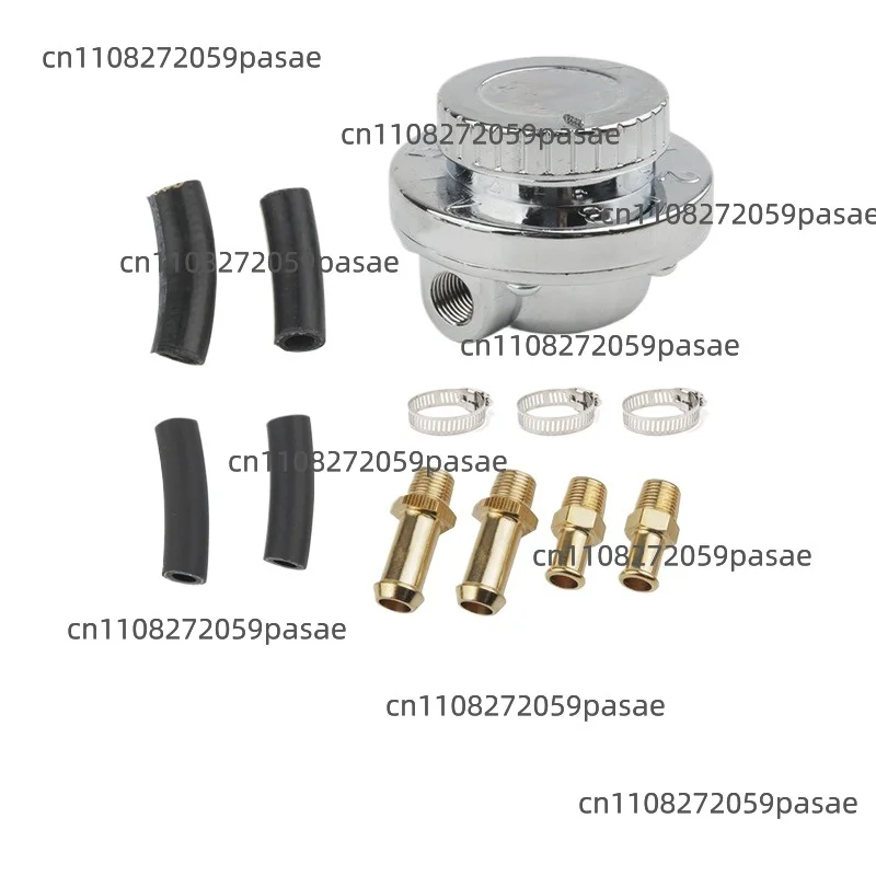 Adjustable Fuel Pressure Regulator Kit, 8MM 10MM Inlet Outlet for Performance Car Tuning, Universal Fit