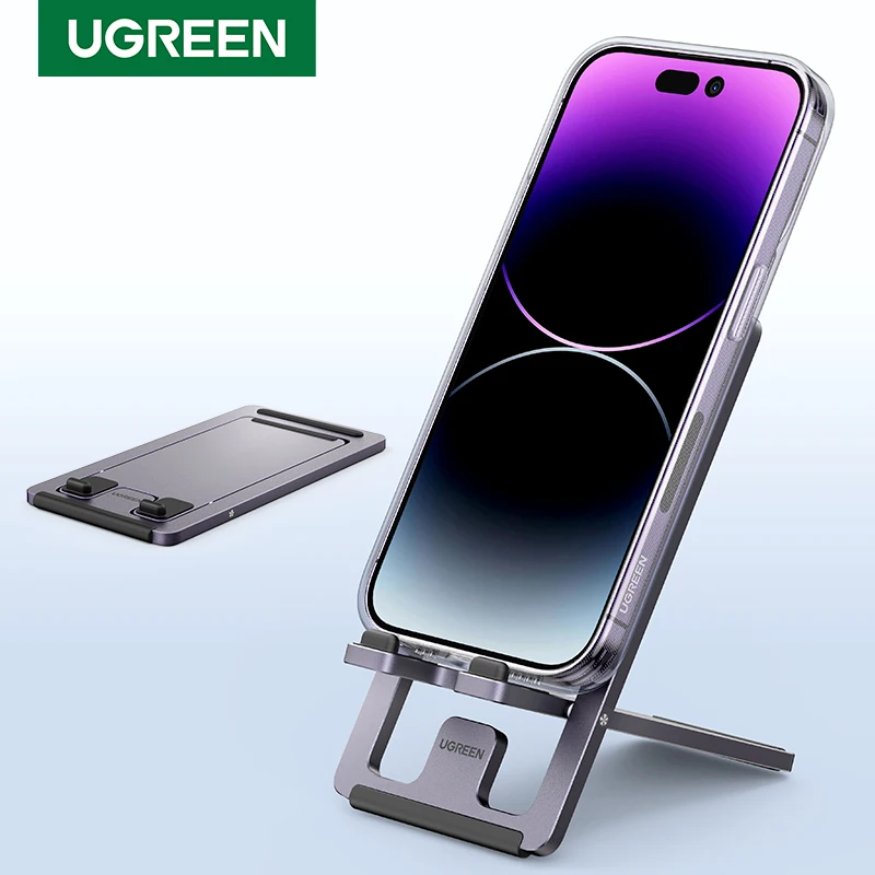 【New-in salenia】 ugreen uchwyt na telefon stojak na biurko z aluminiową podstawką do telefonu iPhone14 13 12 Xiaomi Samsung Huawei