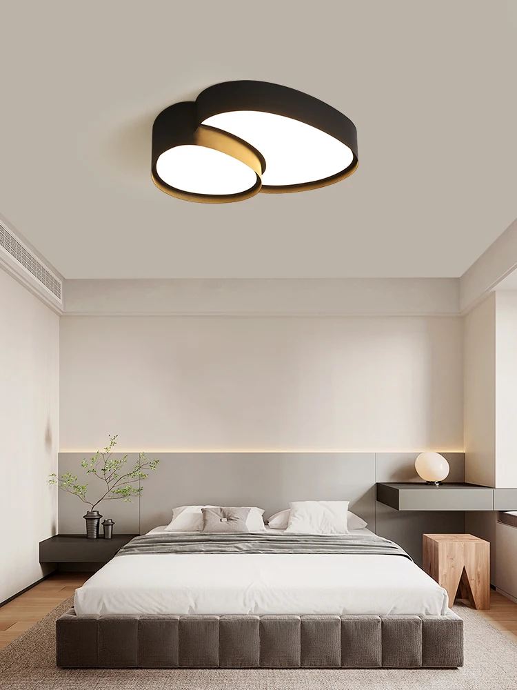 Modern Ceiling Lamp LED Living Room Light Minimalism Bedroom Ceiling Light Pebble Shaped Black White Home Decor Lighting Fixture