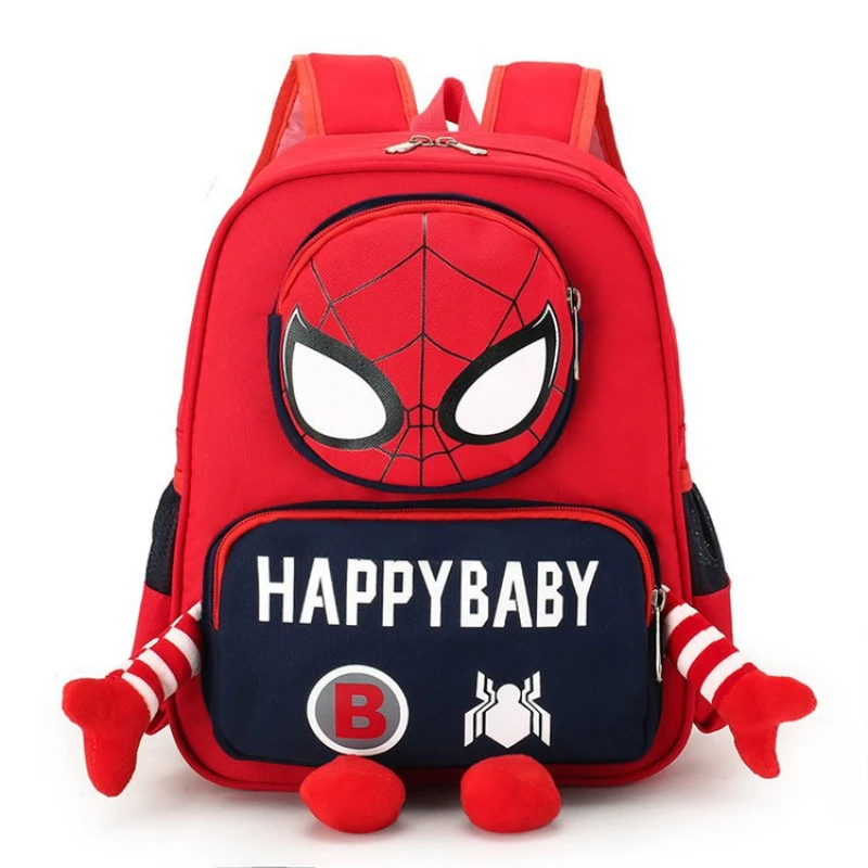 Aoger Anime Spiderman Design Backpack Cartoon Printing Boys Girls Primary Children School Bag Kids Kindergarten Backpack Travel