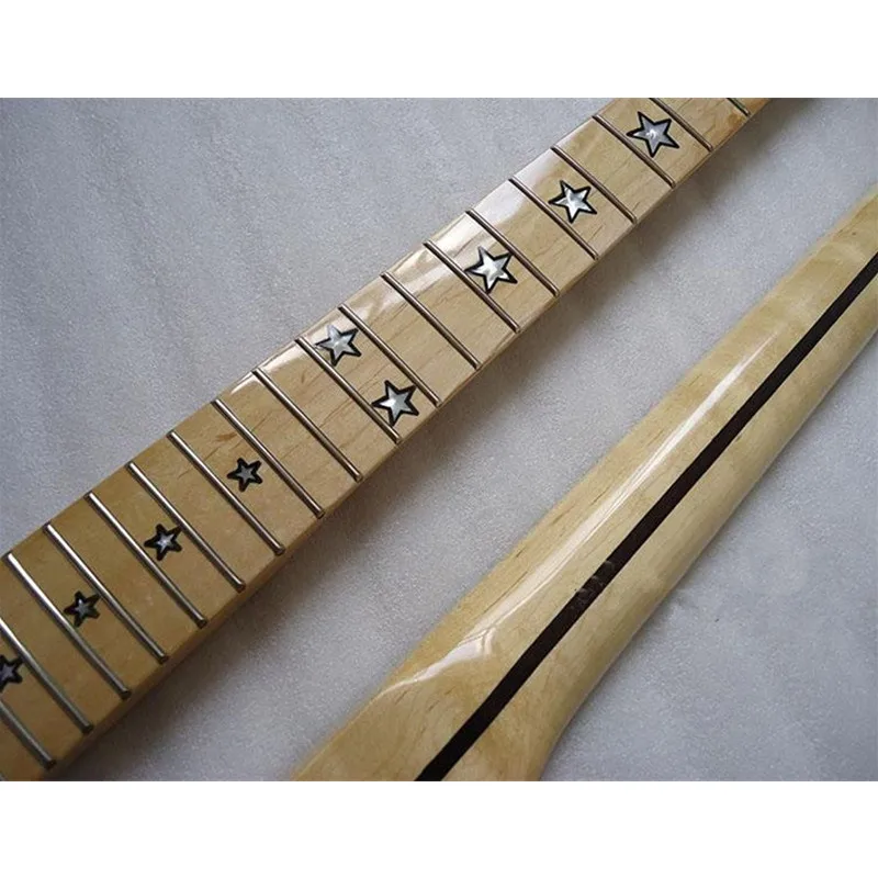 22 Fret Inlay Star Maple Electric Guitar Neck Maple Fingerboard Nut  Musical Instrument Accessories