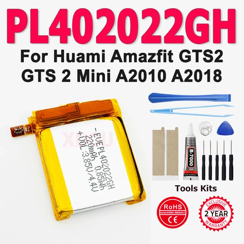 

Аккумулятор PL402022GH для Huami Amazfit GTS2 GTS 2 Mini A2010 A2018, емкость смарт-часов, аккумуляторы Bateria 402022 + бесплатные инструменты