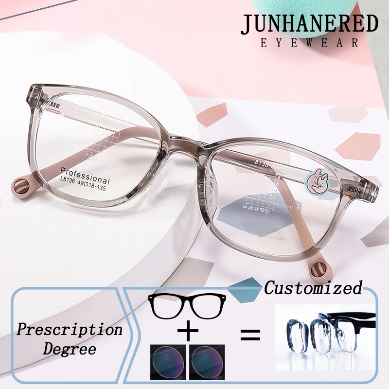 

Fashion Oval Silicone Anti-slip Material Children Frame Sunshade Prescription Glasses Anti Blue Ray Myopia Astigmatism Eyewear