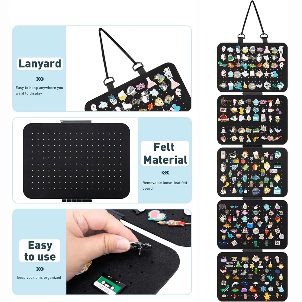 معلقة المينا التلبيب دبوس عرض لوحات ورأى شارة زر بروش تخزين حامل مجوهرات قلادة عرض موقف القرط المنظم #3