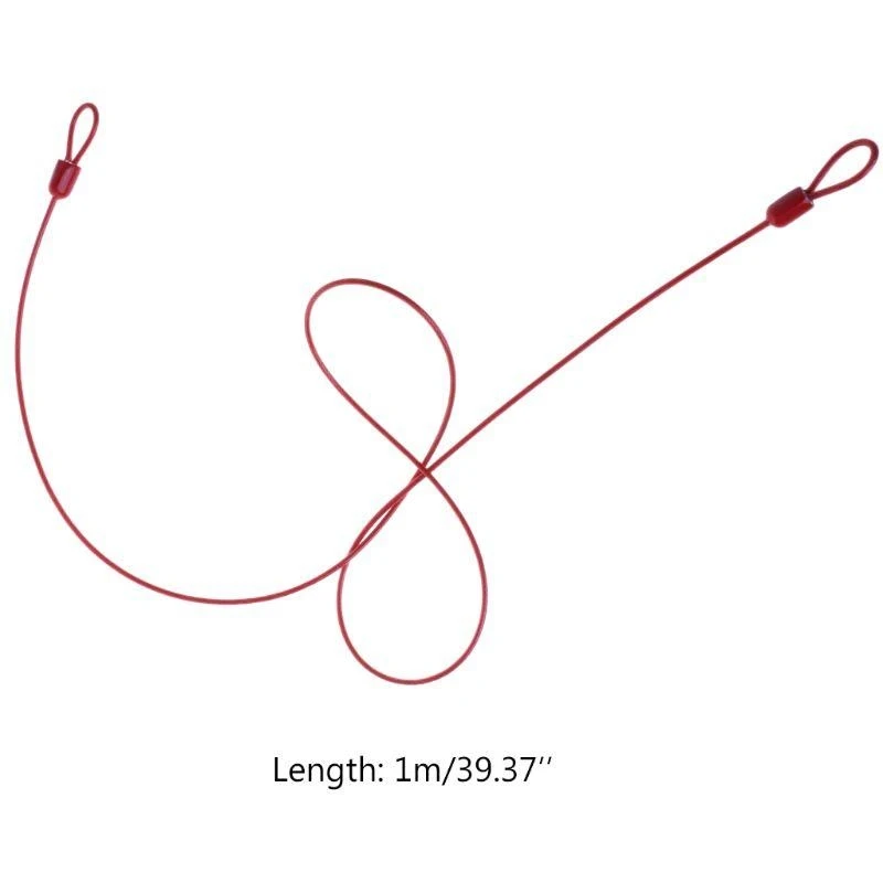 كابل أمان للسفر في الهواء الطلق، كابل أمان بحبل سلكي مع حبل قفل دراجة طريق دائري، سهل الاستخدام