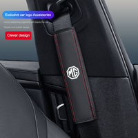 Car Seat Belt Cushion Safety Belt Leather Shoulder Protector Pad Accessories For MG 7 6 5 ZS MG4 EV ONE Cyberster HS MG3 EZS GT