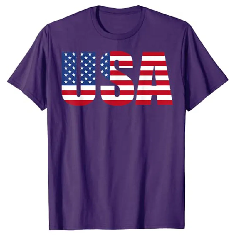 USA Patriotic American Flag For Men Women Kids Boys Girls US T-Shirt