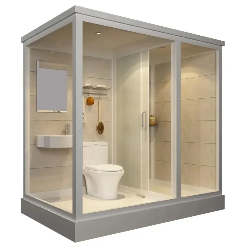 Toilet with Squatting Pit, Integrated Shower Room, Integrated Bathroom, Mobile Toilet, Squatting Shower Room